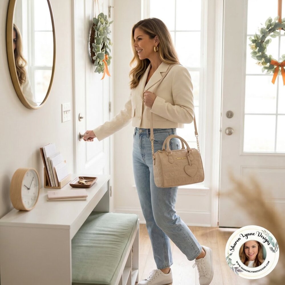 Juicy Couture Beige Satchel bag with crossbody strap